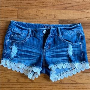 Denim shorts